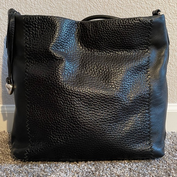 BRIGHTON Camelot Leather Black Shoulder Bag - Picture 2 of 15